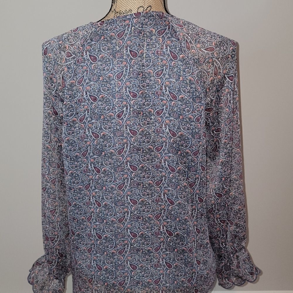 Daniel Rainn gray Paisley print top - Picture 3 of 4